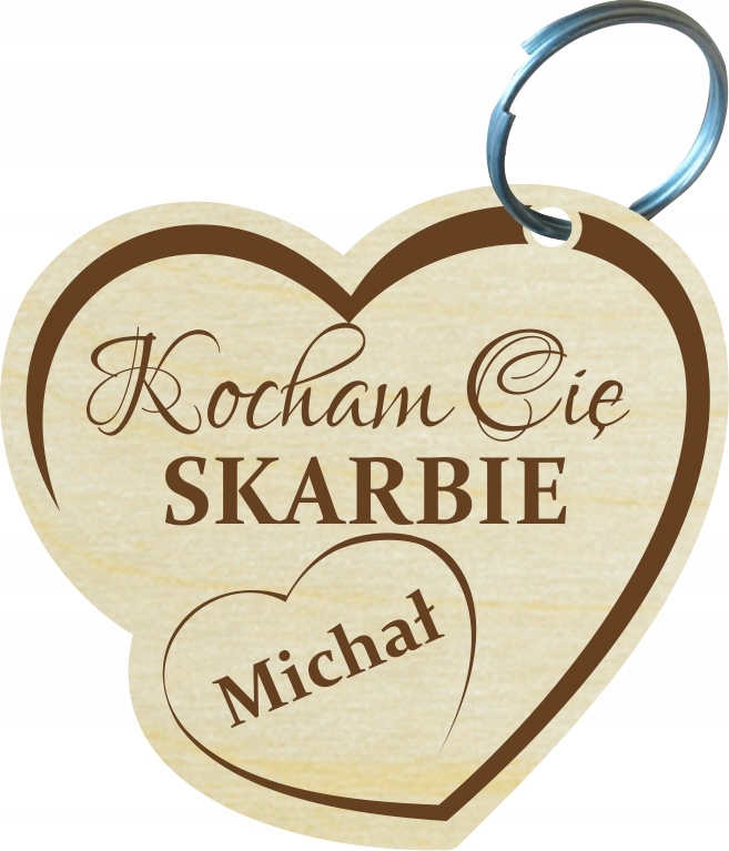 

na Walentynki breloczek grawer