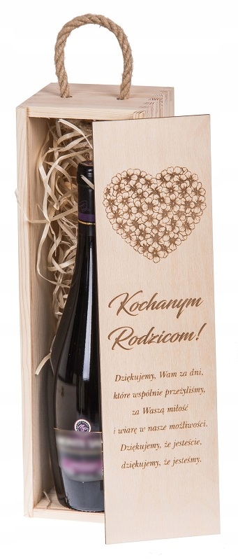 

Skrzynka Na Wino ślub Podziękowania Dla Rodziców