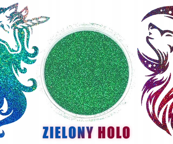 

zielony Holo tatuaż brokatowe szablony 3 ml
