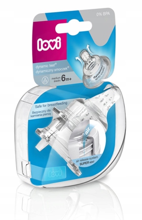 Lovi smoczek dynamiczny do butelki medium 6m+