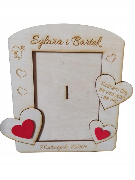 

Prezent na walentynki ramka na zdjęcia grawer10x15