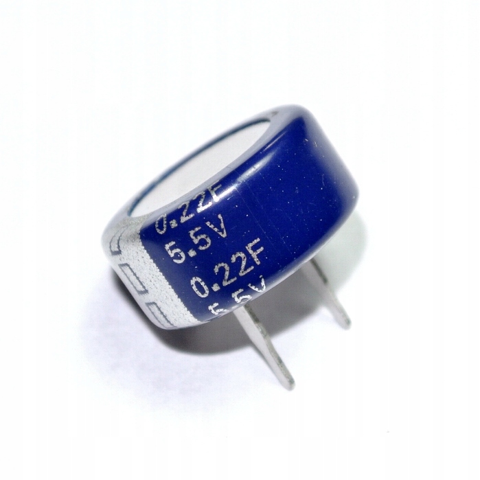 

0.22F 5.5V 13x6mm Kondensator Eaton [1szt] #1705