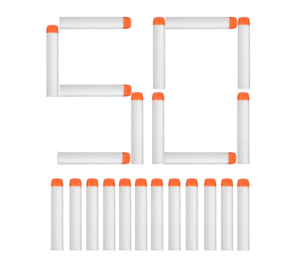 50 STRZAŁEK DO WYRZUTNI NERF N-STRIKE ELITE NABOJE