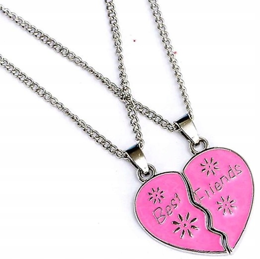 

Naszyjnik wisiorek Przyjaźni Best Friends różowy