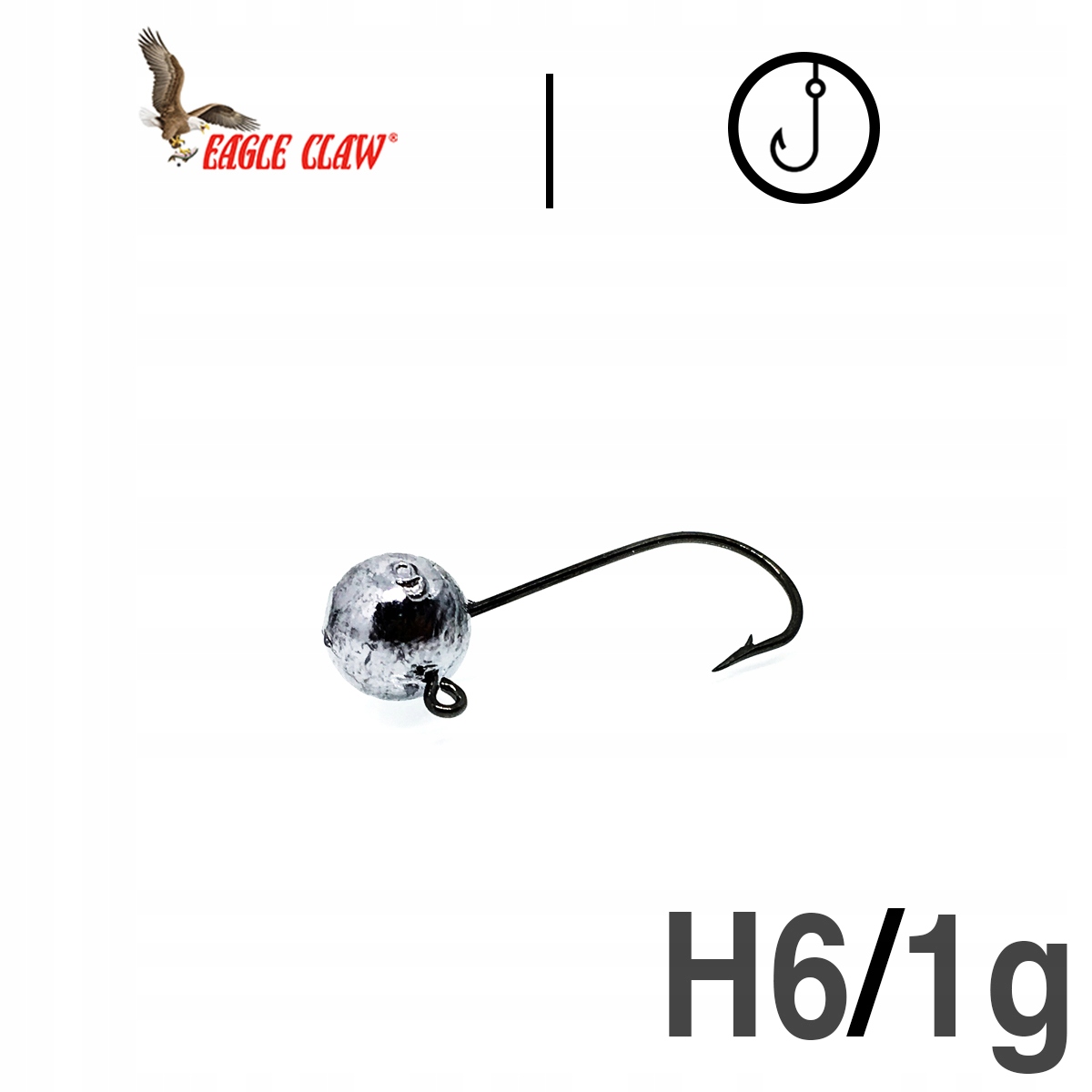 

Główki jigowe Hak 6 Eagle Claw Black 1g 5szt