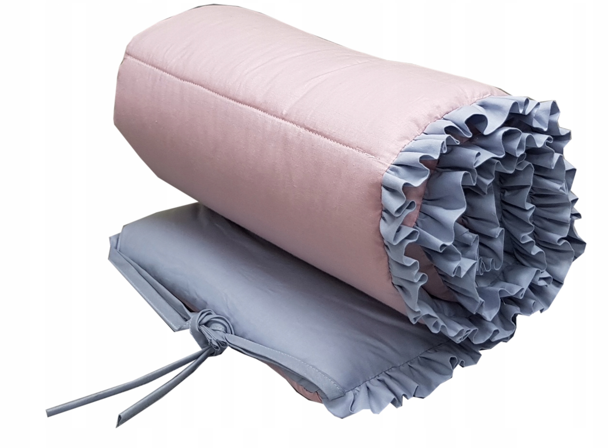 Підодіяльник для ліжечка стьобаний сірий модний півонія домінуючий колір багатобарвний