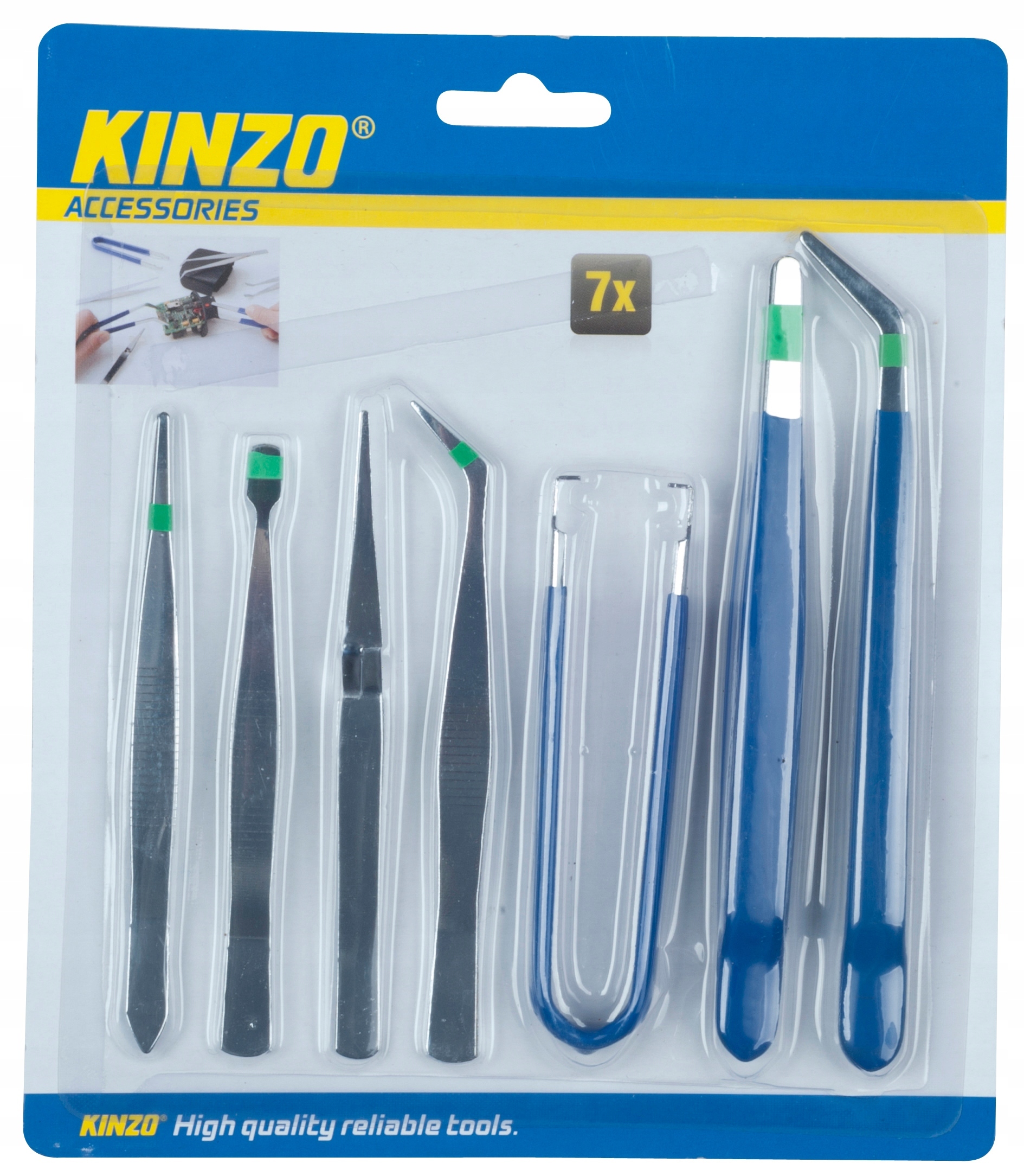 Pęsety Zestaw 7 Szt Kinzo Kinzo
