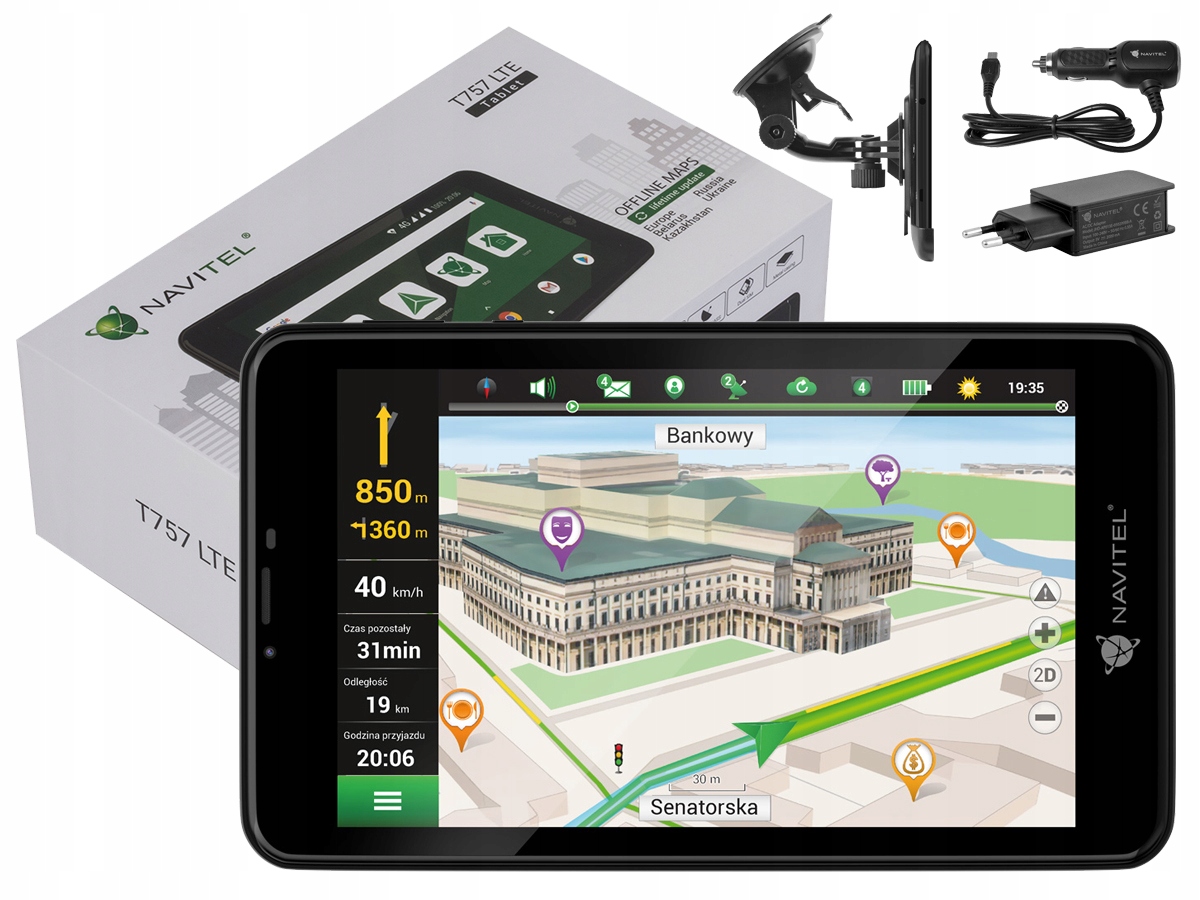 NAVITEL T757 LTE 2in1 GPS-навигатор A9X Карты Европы
