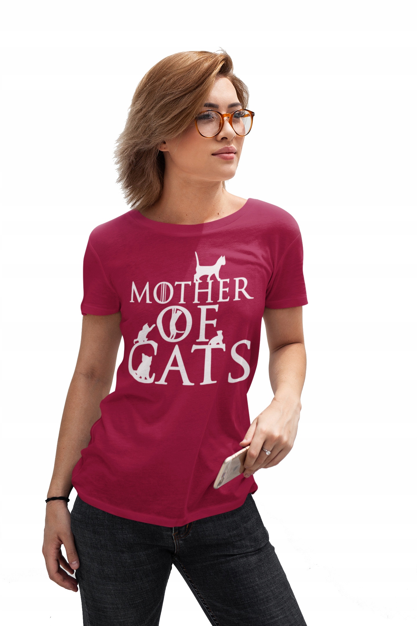 

Koszulka Damska Z Kotami Mother Of Cats Prezent Xs