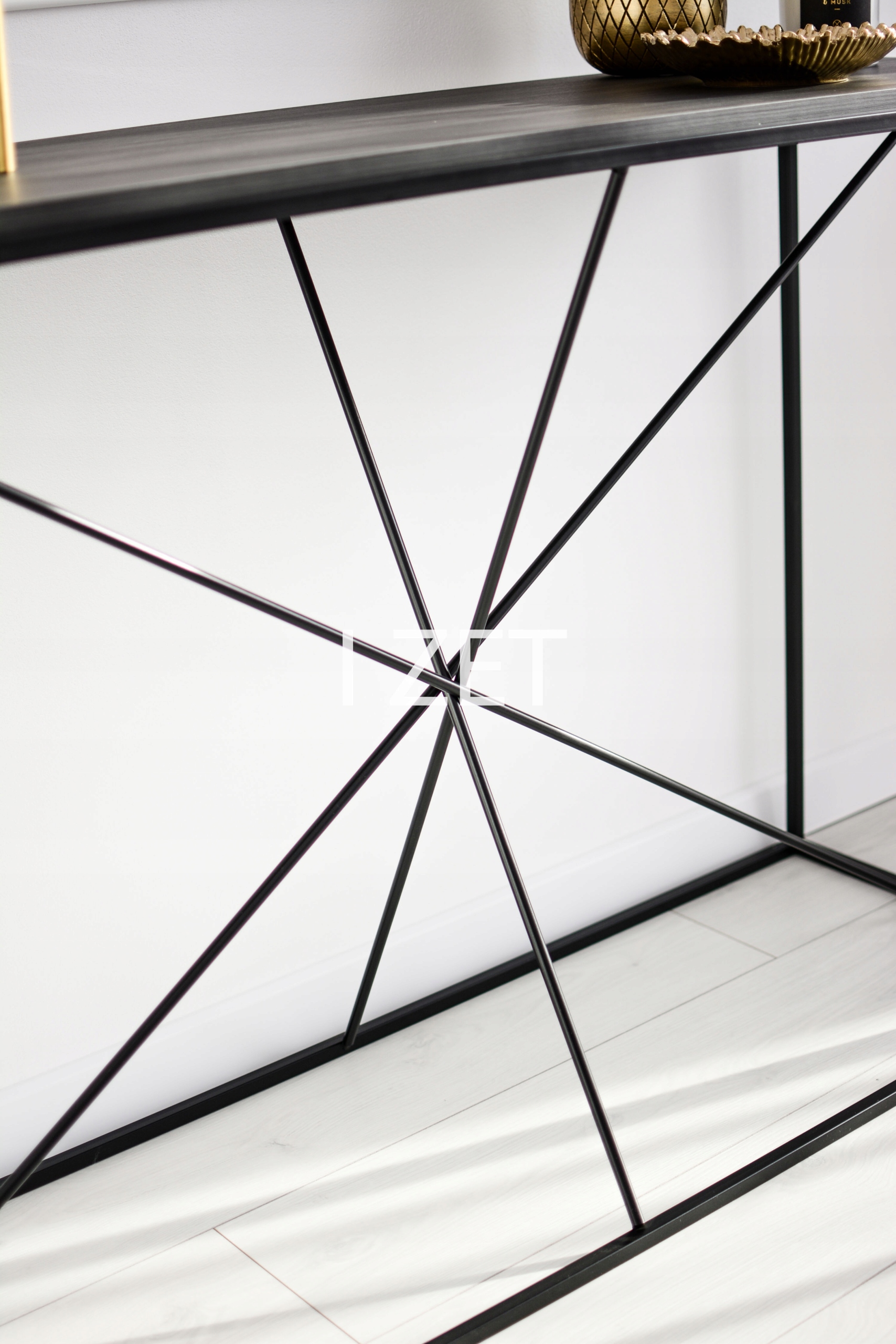 HIT Konsola metalowa loft industrialna przedpokój Głębokość mebla 40.5 cm