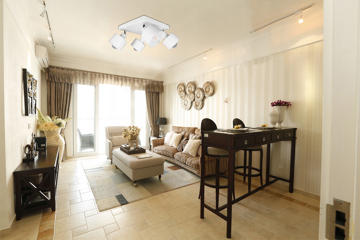 LAMPA WISZĄCA SUFITOWA ŻYRANDOL PLAFON METALOWA Szerokość produktu 55 cm