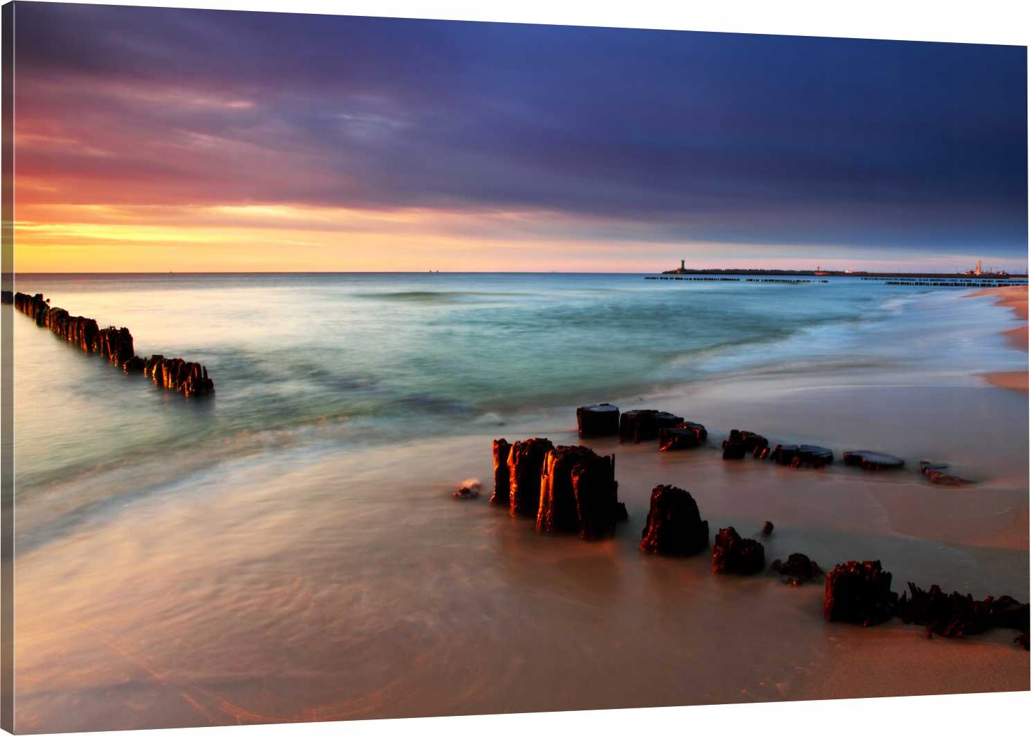 

Obraz Na Płótnie Bałtyk Plaża Morze Zachód 120x80