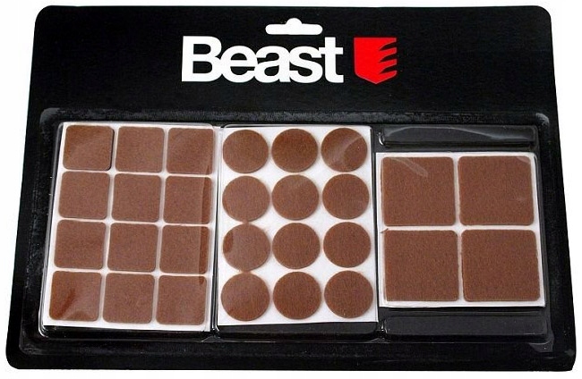 28x PODKŁADKI FILCOWE POD MEBLE PODKŁADKI POD KRZESŁA RÓŻNE ROZMIARY BRĄZ