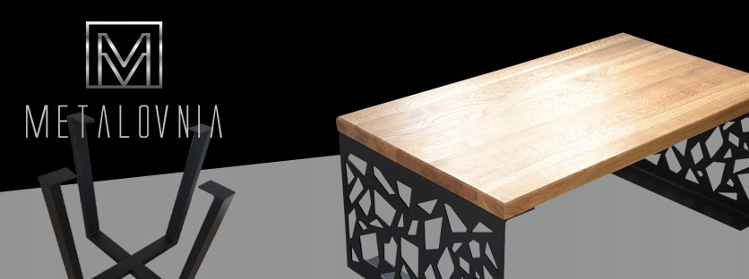 Metalowa konstrukcja do okrągłego stołu INDUSTRIAL Głębokość mebla 90 cm