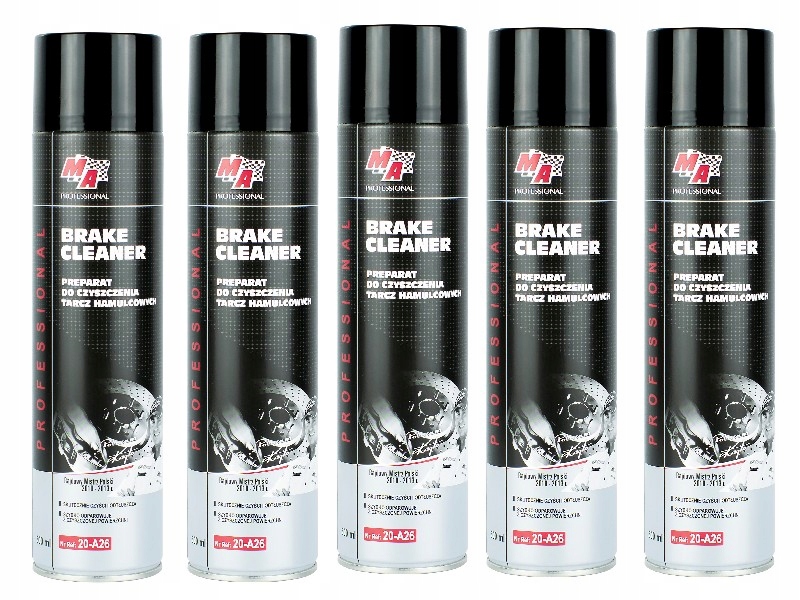 

Brake Cleaner zmywacz czyści tarcze 600ml 5 sztuk