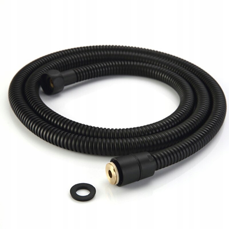 CZARNY ZESTAW PRYSZNICOWY WĄŻ + SŁUCHAWKA NATRYSK Marka inna