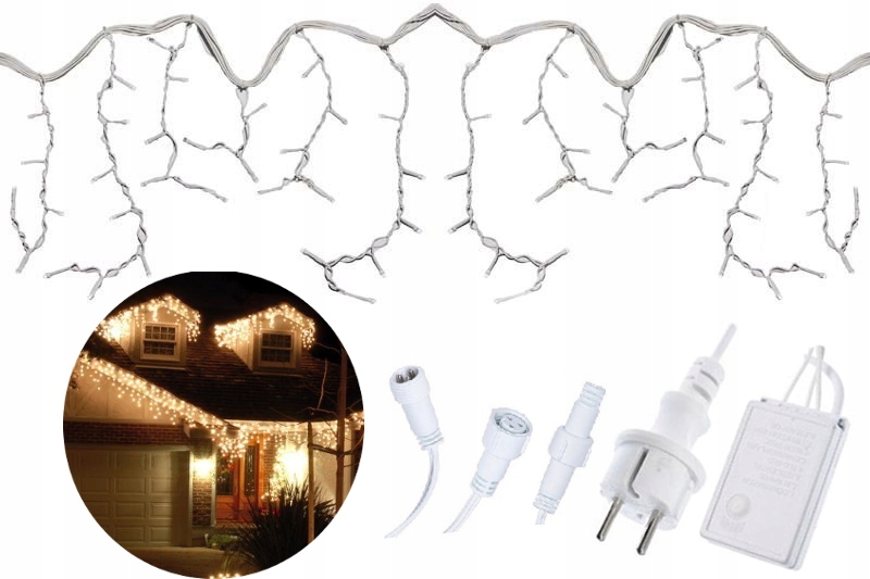 

Girlanda Świąteczna Sople 300 Led 14,5m Programat