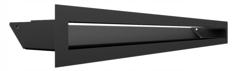 Ventilační Mřížka Krbová Luft 60X600 Kovová Černá Pro Krb Slim