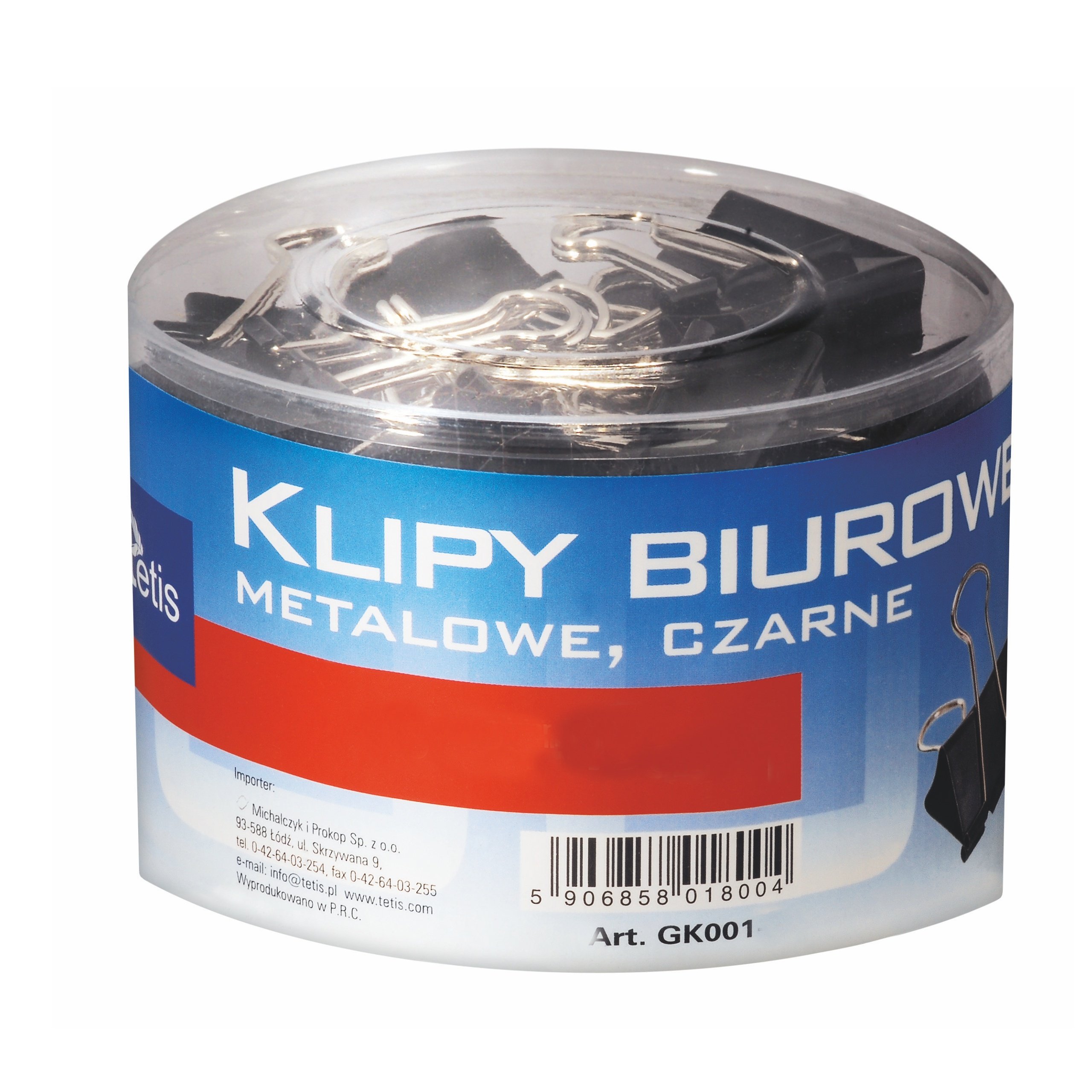 

Klip klipy biurowe Tetis 15mm 60szt. w pojemniczku