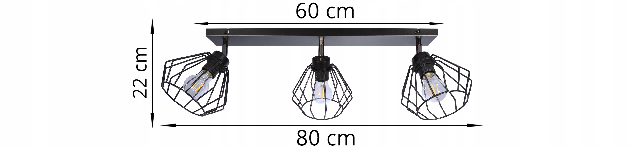 LAMPA WISZĄCA SUFITOWA ŻYRANDOL DRUCIAK PLAFON LED Kolor czarny