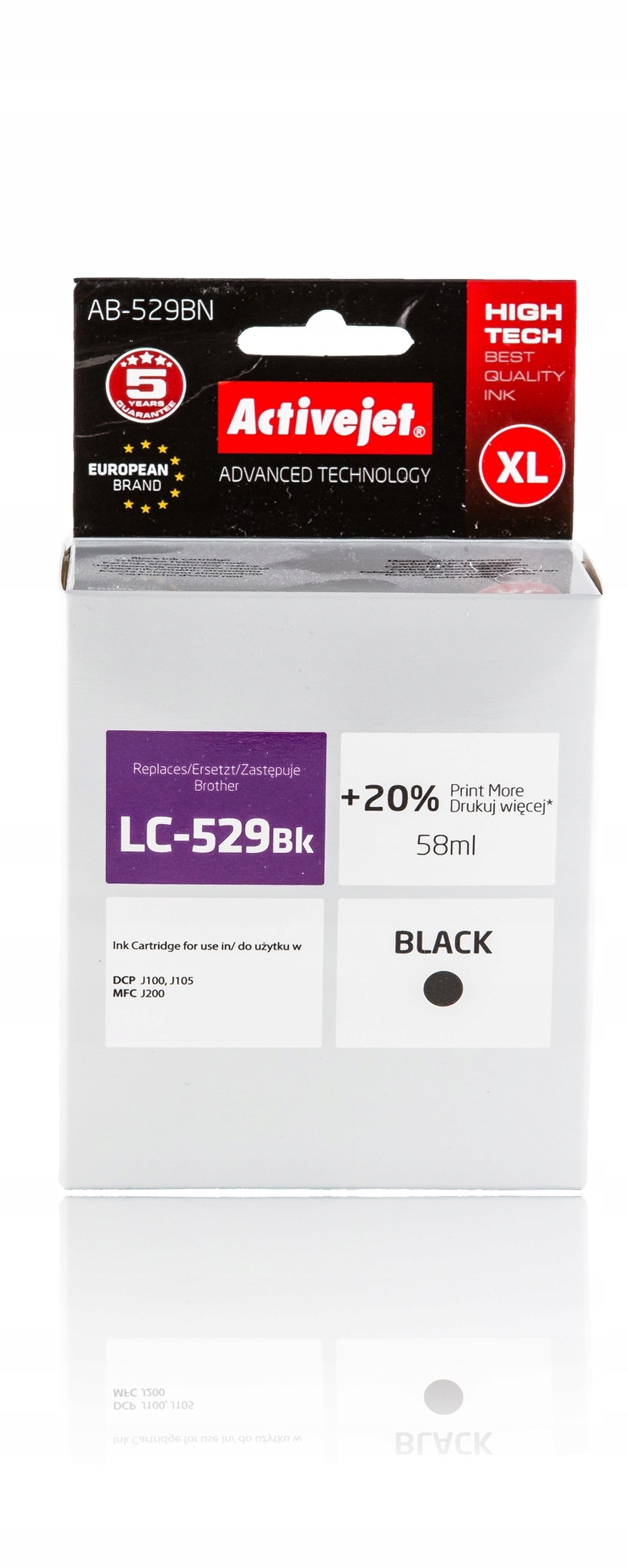 

ActiveJet LC529 XL Dcp J100 J105 tusz czarny 58ml