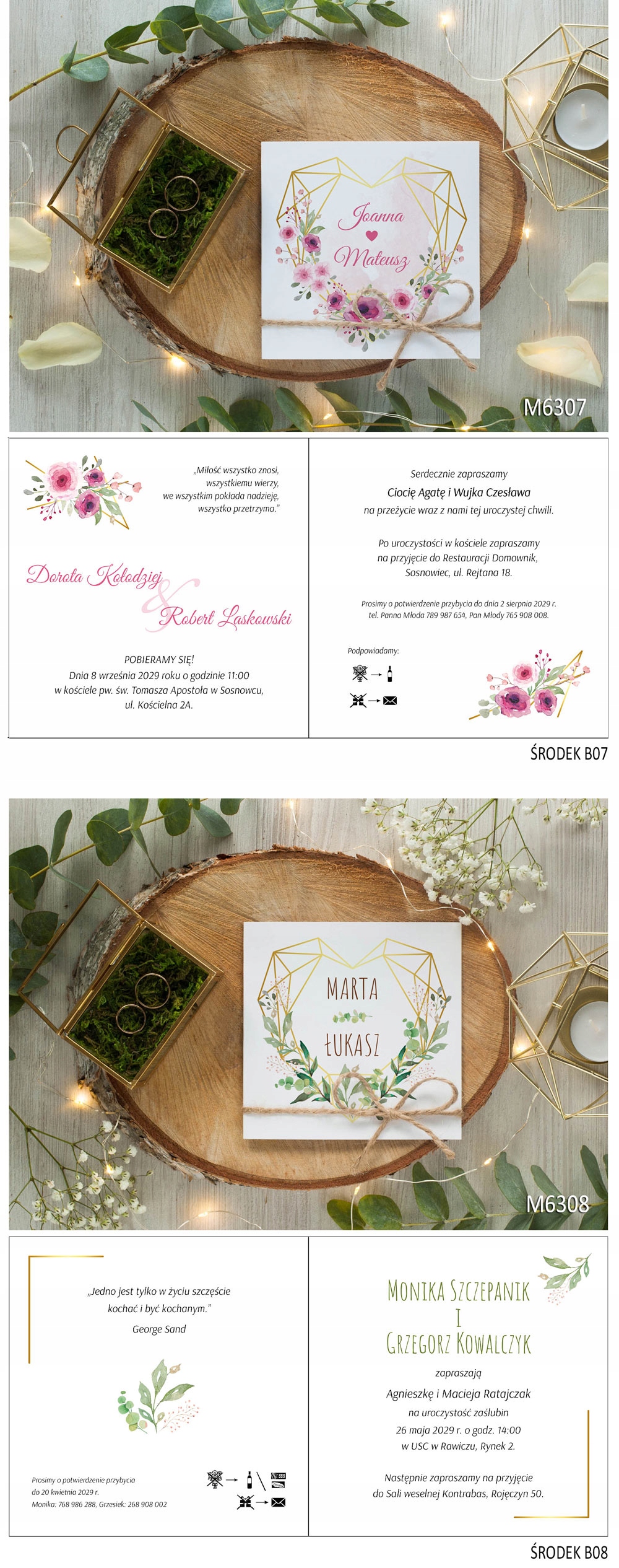 Zaproszenia na na ślub cywilny geometryczne boho!! Zdobienie brak