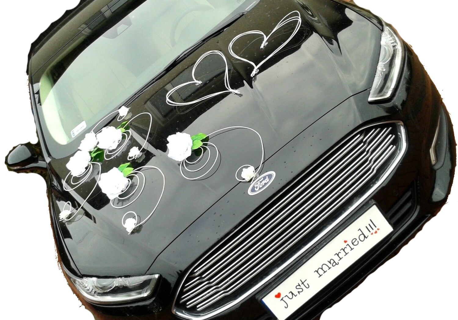 

Dekoracja samochodu ozdoby na auto do ślubu kolory