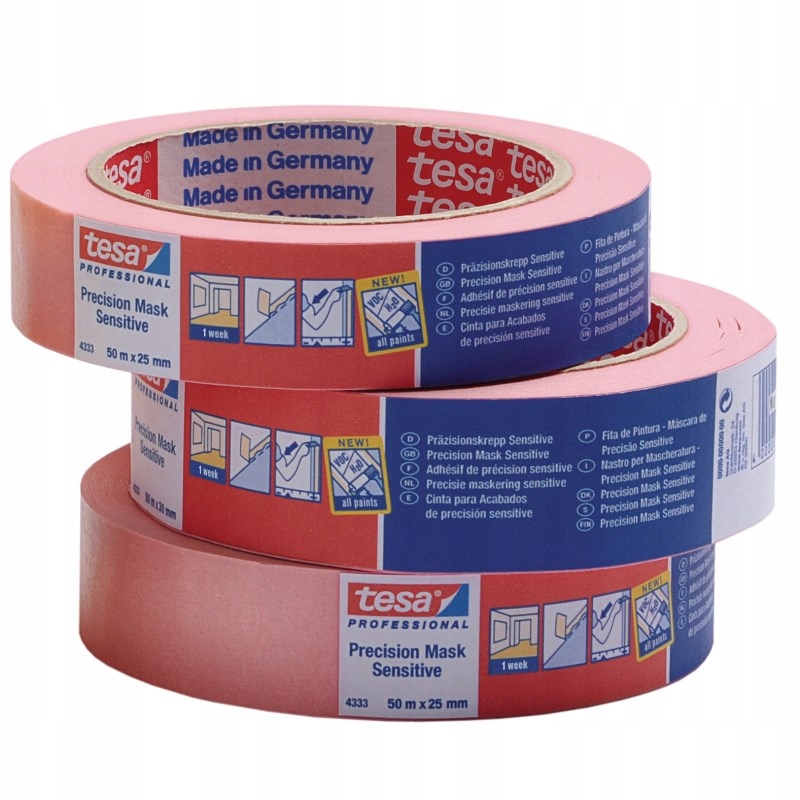 

Tesa 4333 50M30MM Taśma Malarska RÓŻOWA+Gratis!