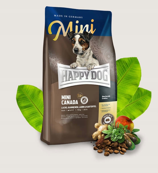 HAPPY DOG KARMA CANADA MINI 4 kg ŁOSOŚ KR&Oacute;LIK JAGN