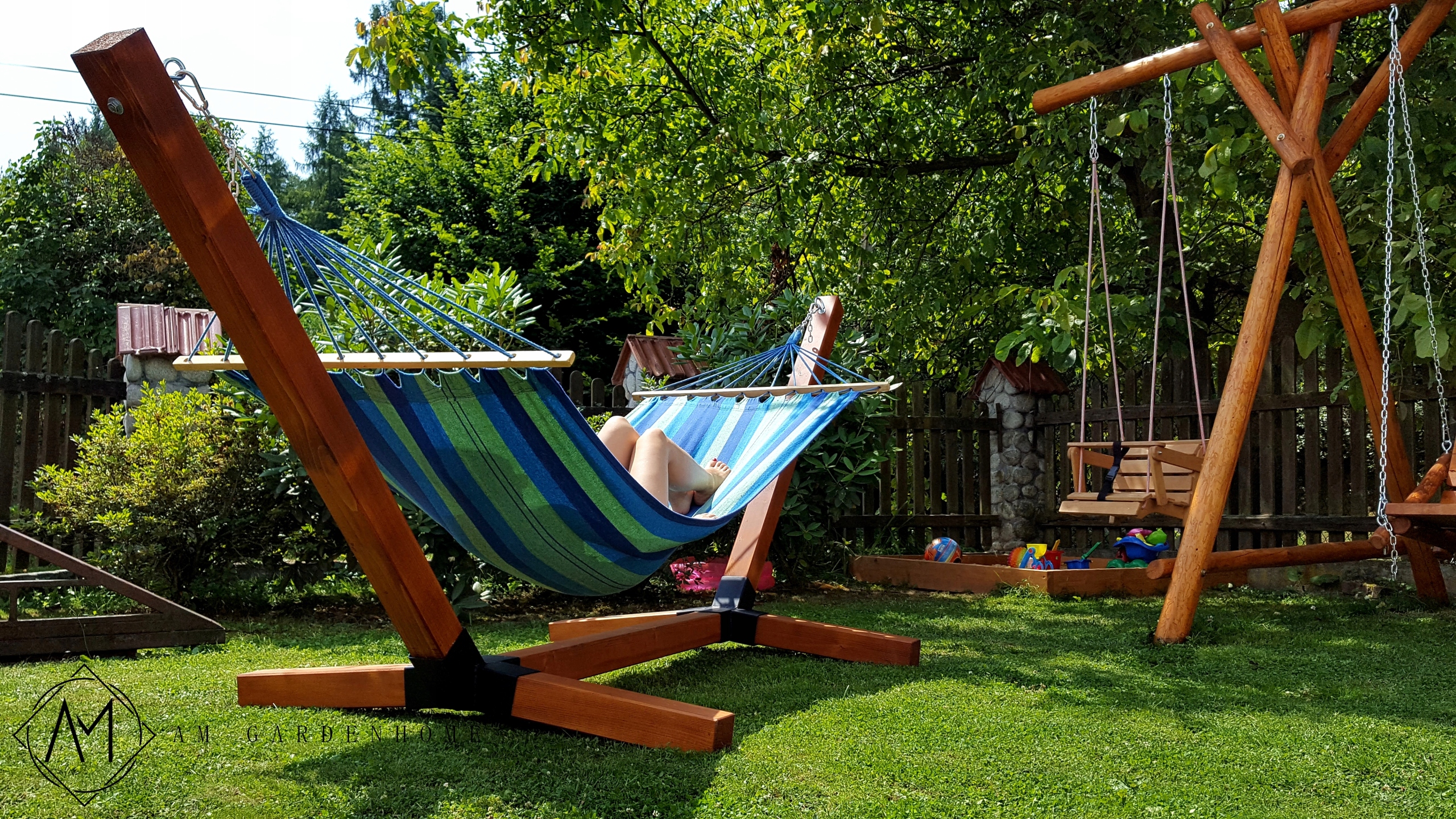 STELAŻ + HAMAK Z DRĄŻKIEM KOMPLETNY ZESTAW LEŻAK PREMIUM MASYWNY XL 10x10cm EAN (GTIN) 0747256986046