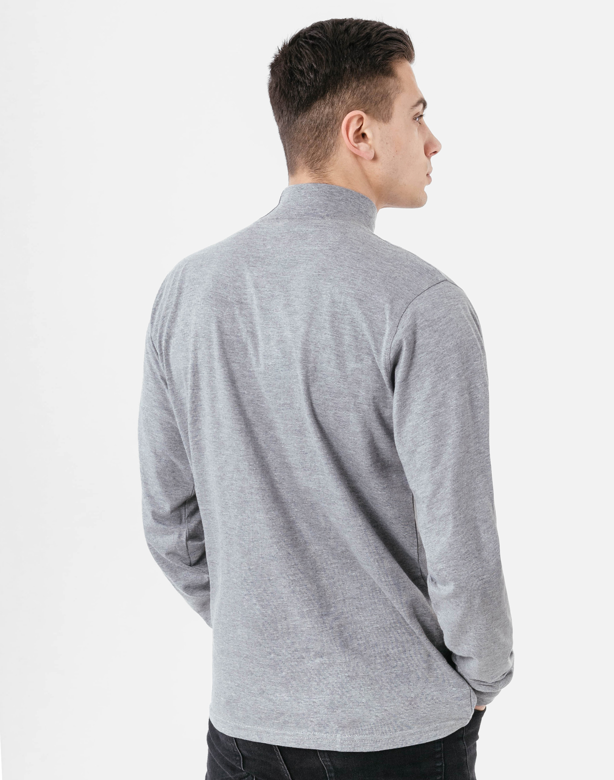 Półgolf męski cienki sweter golf ADAM r L mel/jasn Zapięcie brak