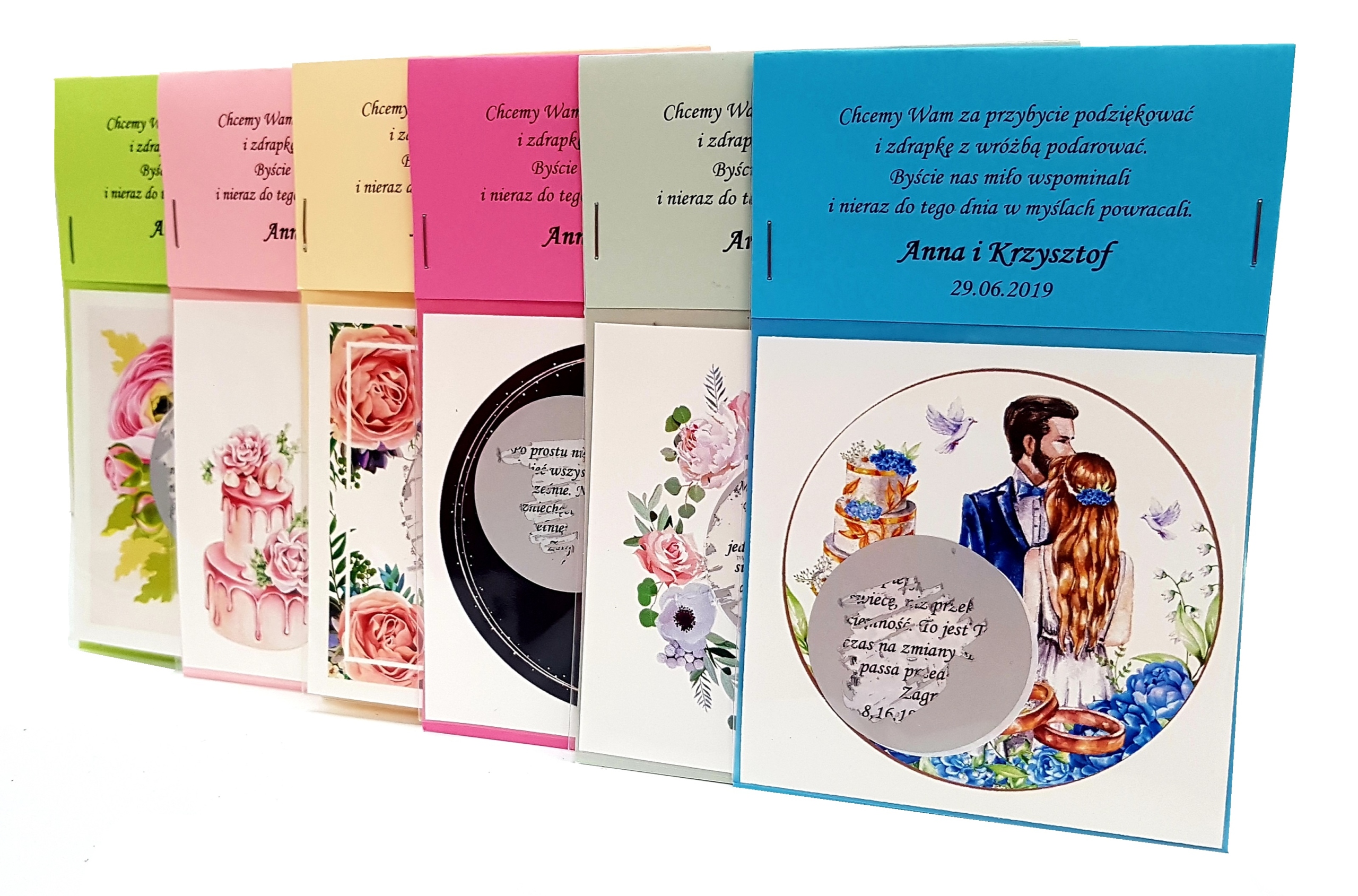 

prezenciki upominki podziękowanie a wesele Zdrapka