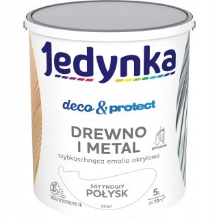 

Jedynka Deco&protect Drewno Met Mat Biały 0,7L