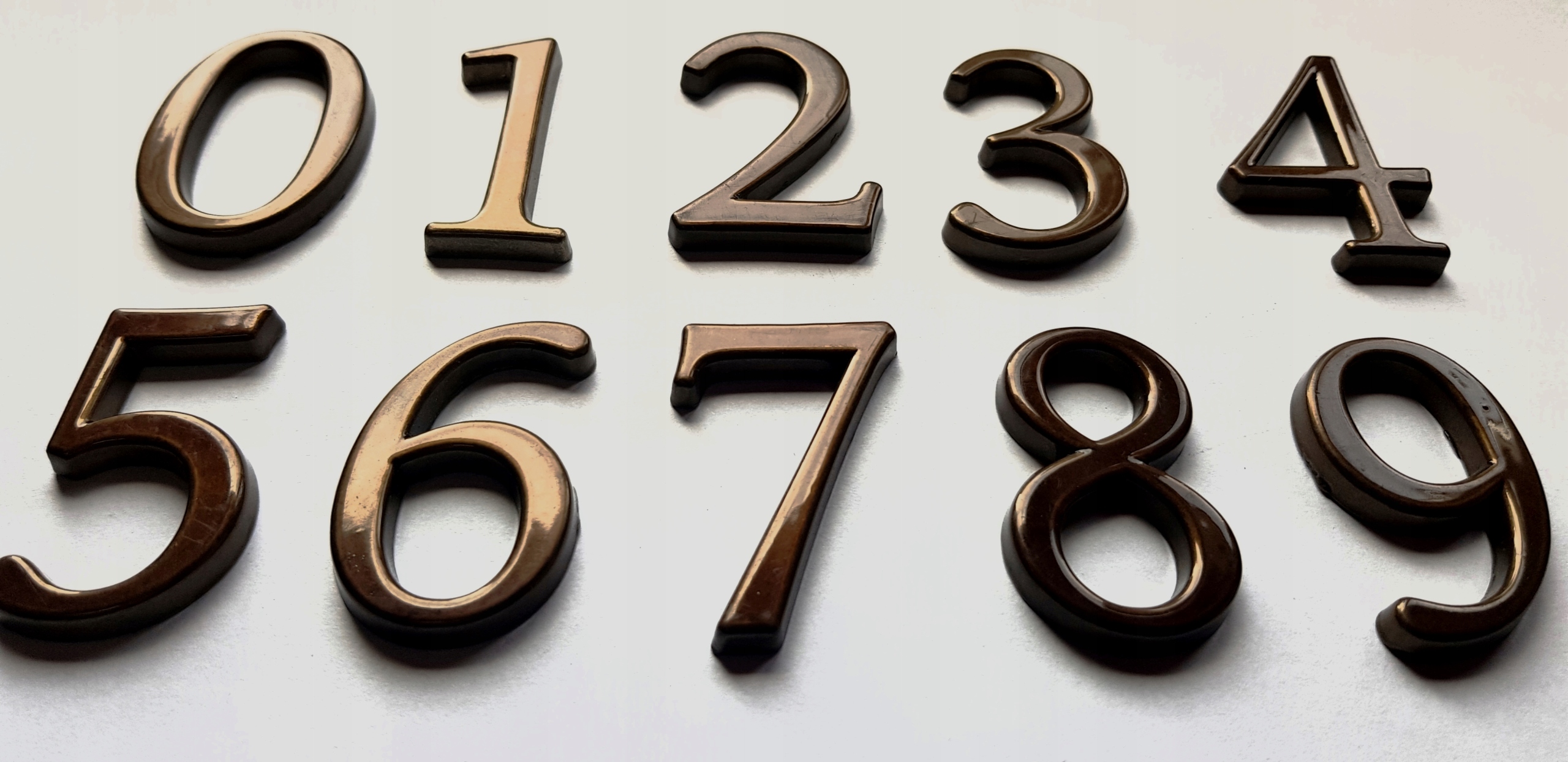 NUMERY CYFRY NA DRZWI SKRZYNKI 5CM Materiał inny materiał