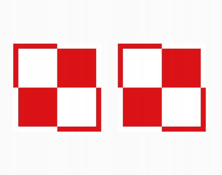 

Naklejki Lotnicza Szachownica Polska Rp 2szt małe