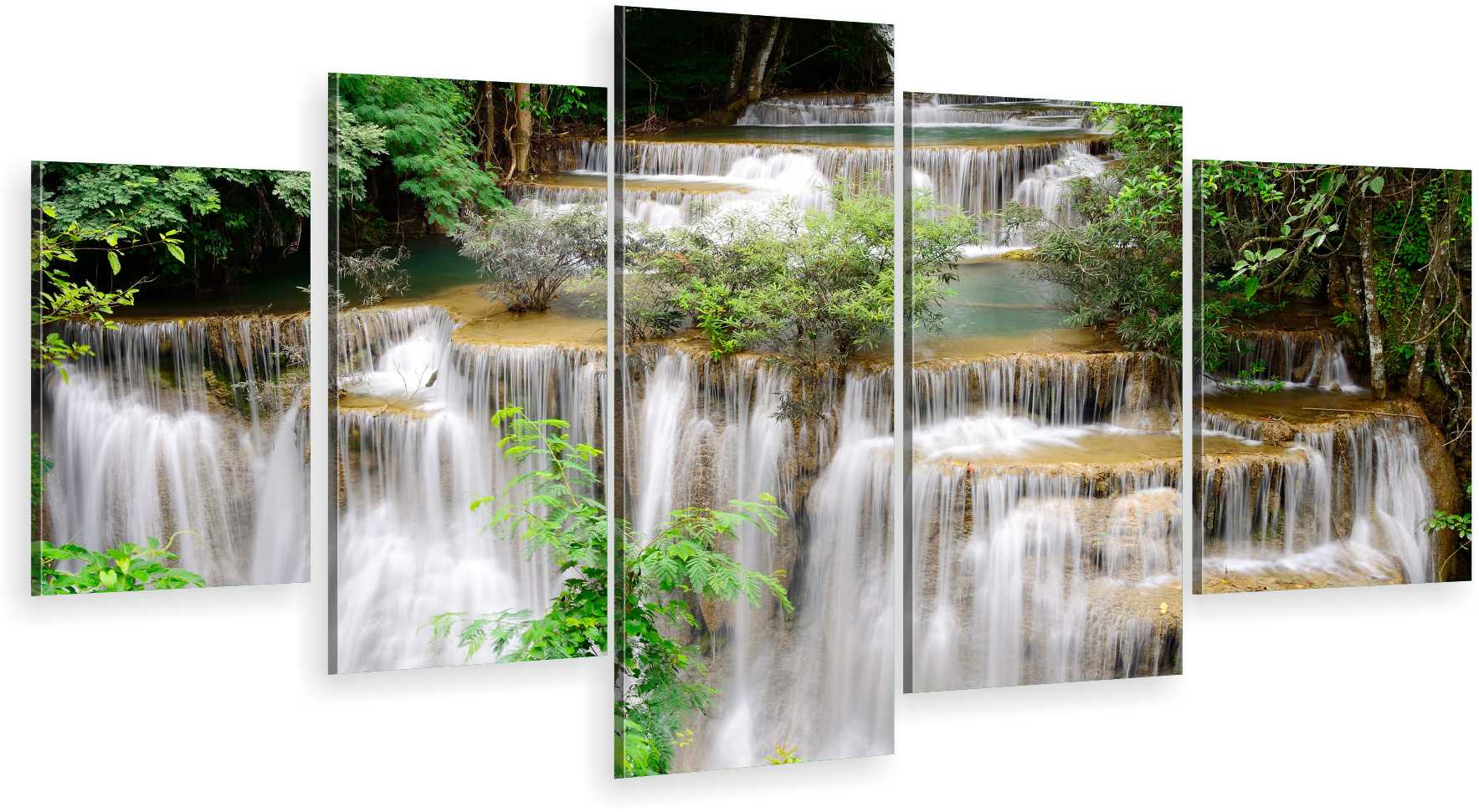 

Tryptyk 5-CZĘŚCI Na Ścianę Tajlandia Wodospad