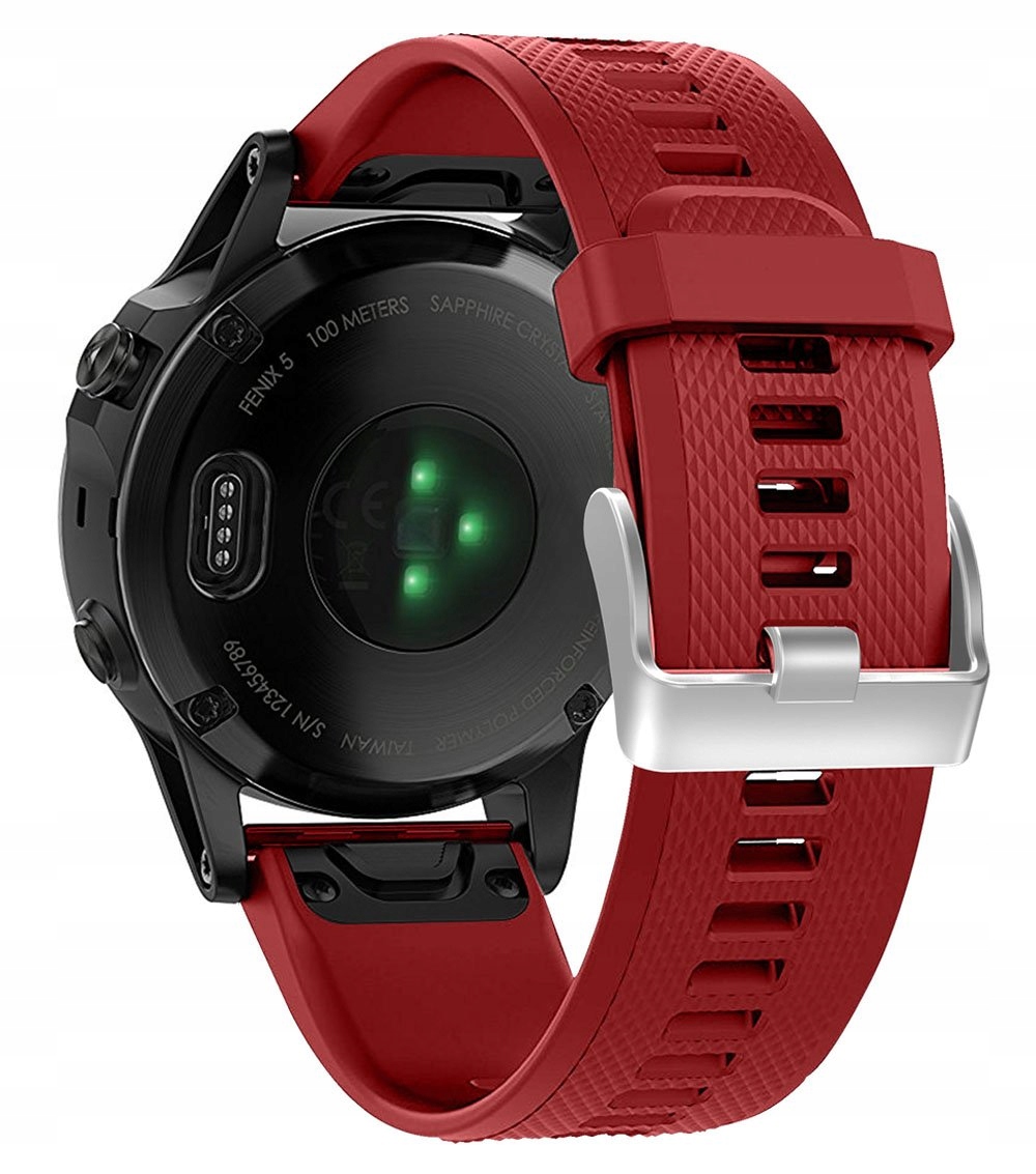 

Bordowy Silikonowy Pasek do Garmin Epix 2