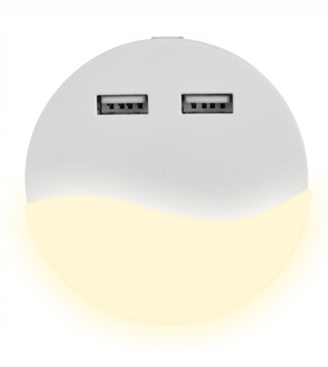 Lampka LED do gniazdka,czujnik zmierzchu,USB V-TAC