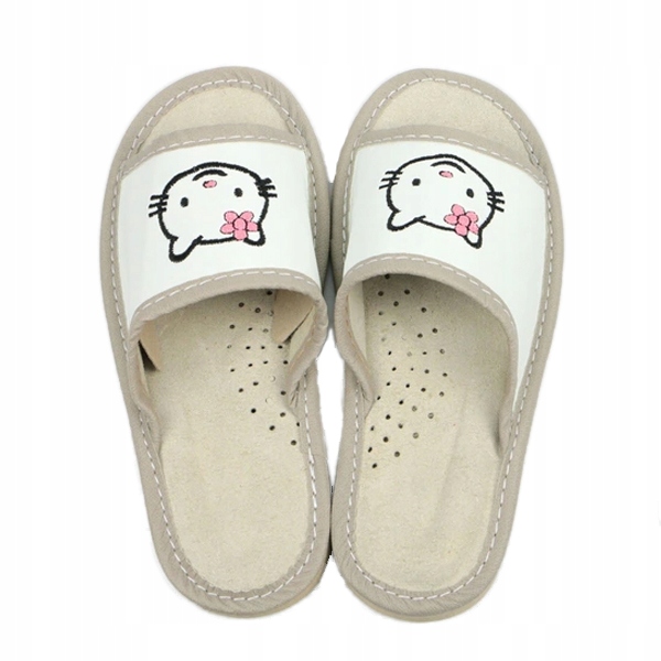 

Kapcie Dziecięce Kitty Klapki Pantofle Skóra!