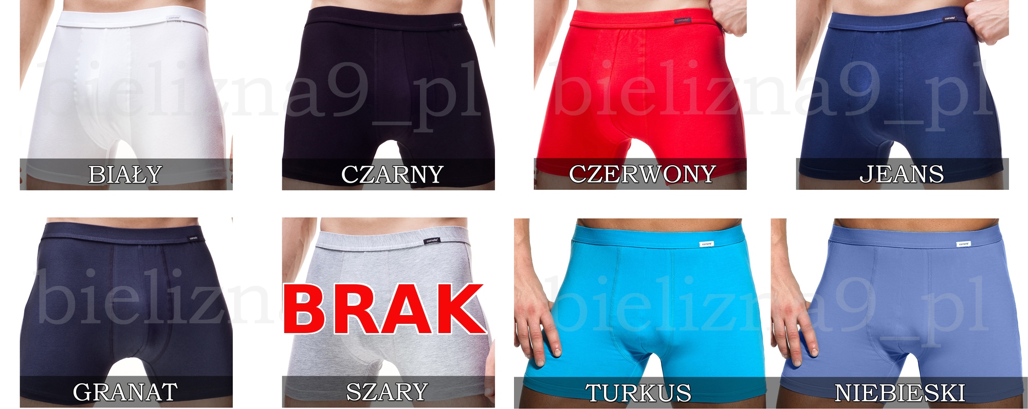 Bokserki CORNETTE AUTHENTIC BOXER XL Kolor biały czarny brązowy czerwony niebieski szary