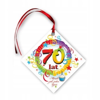 

Zawieszki na butelki 70 tkę 70 Urodziny 10 szt