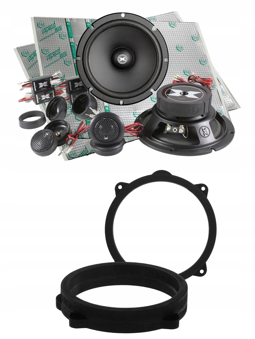 Podložky Reproduktory do auta 165 mm Excursion SX-6C Fiat Idea Predná Zadná Časť
