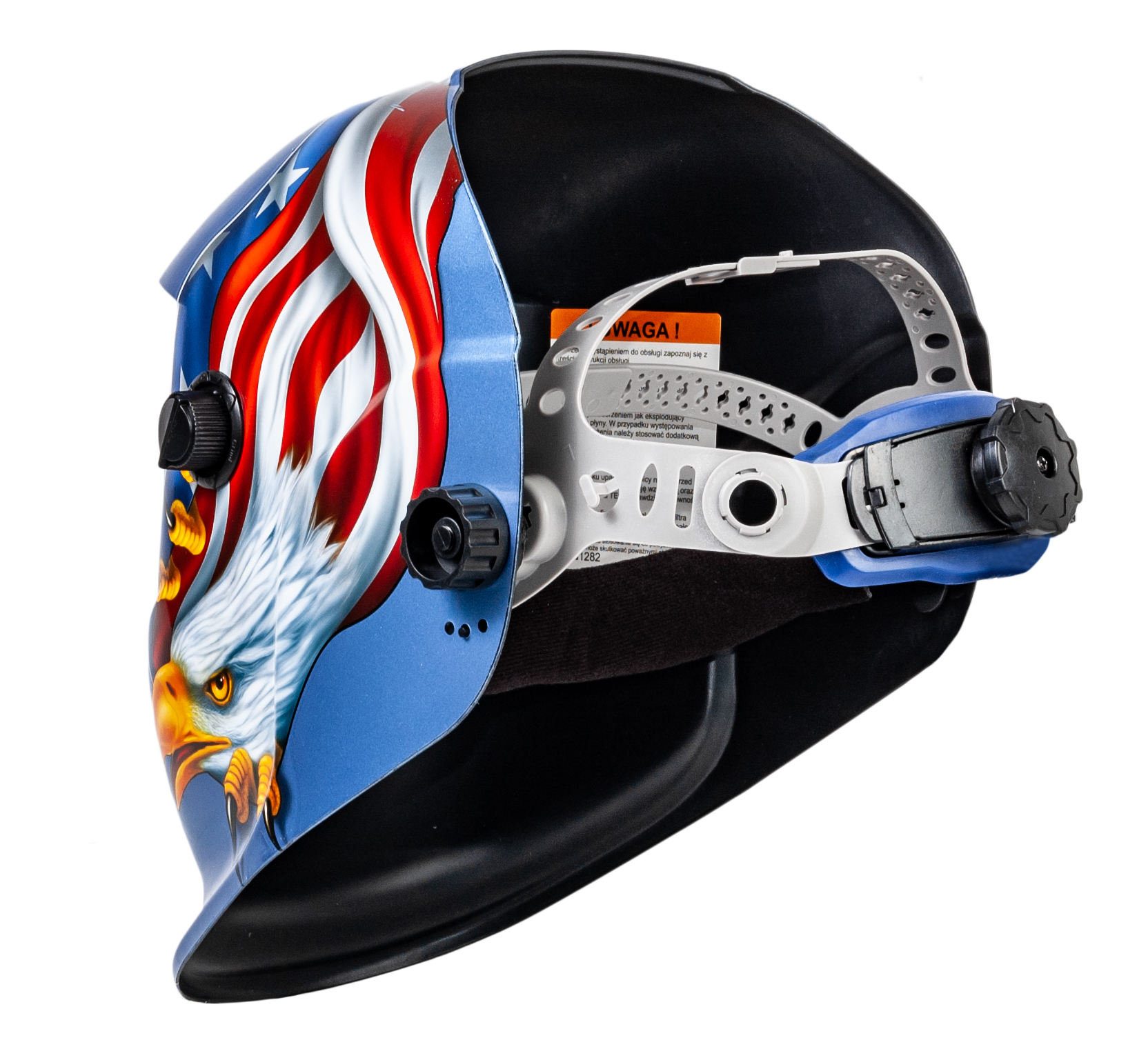 MASKA SPAWALNICZA PRZYŁBICA SAMOŚCIEMNIAJĄCA BLUE Seria orzeł
