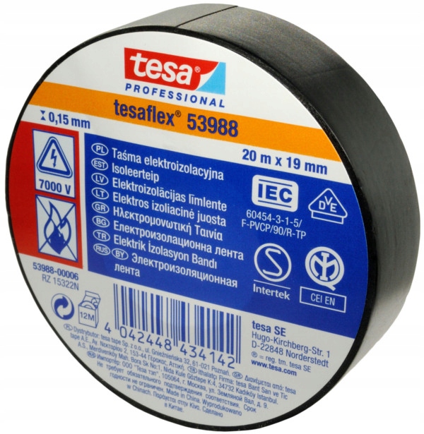 

Taśma Izolacyjna Pcv Tesa Tesaflex 53947 19mm 20mb