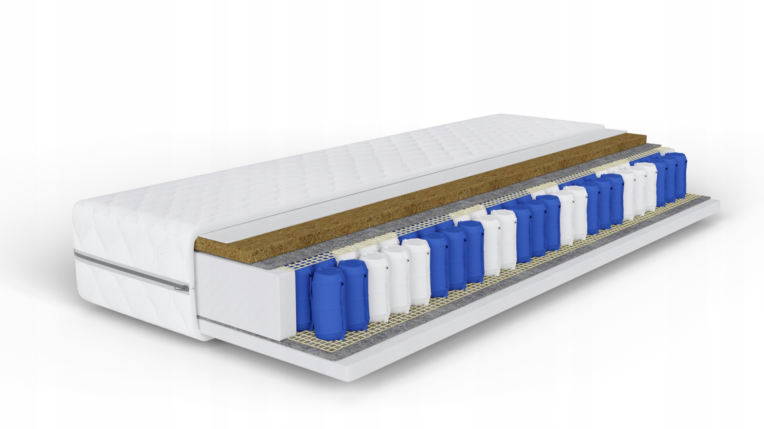 Materac KOKOS 80x200 KIESZENIOWY 9 stref PREMIUM
