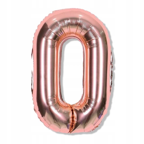 

Balon Cyfra 0 Różowe złoto Rose Gold 40 cm