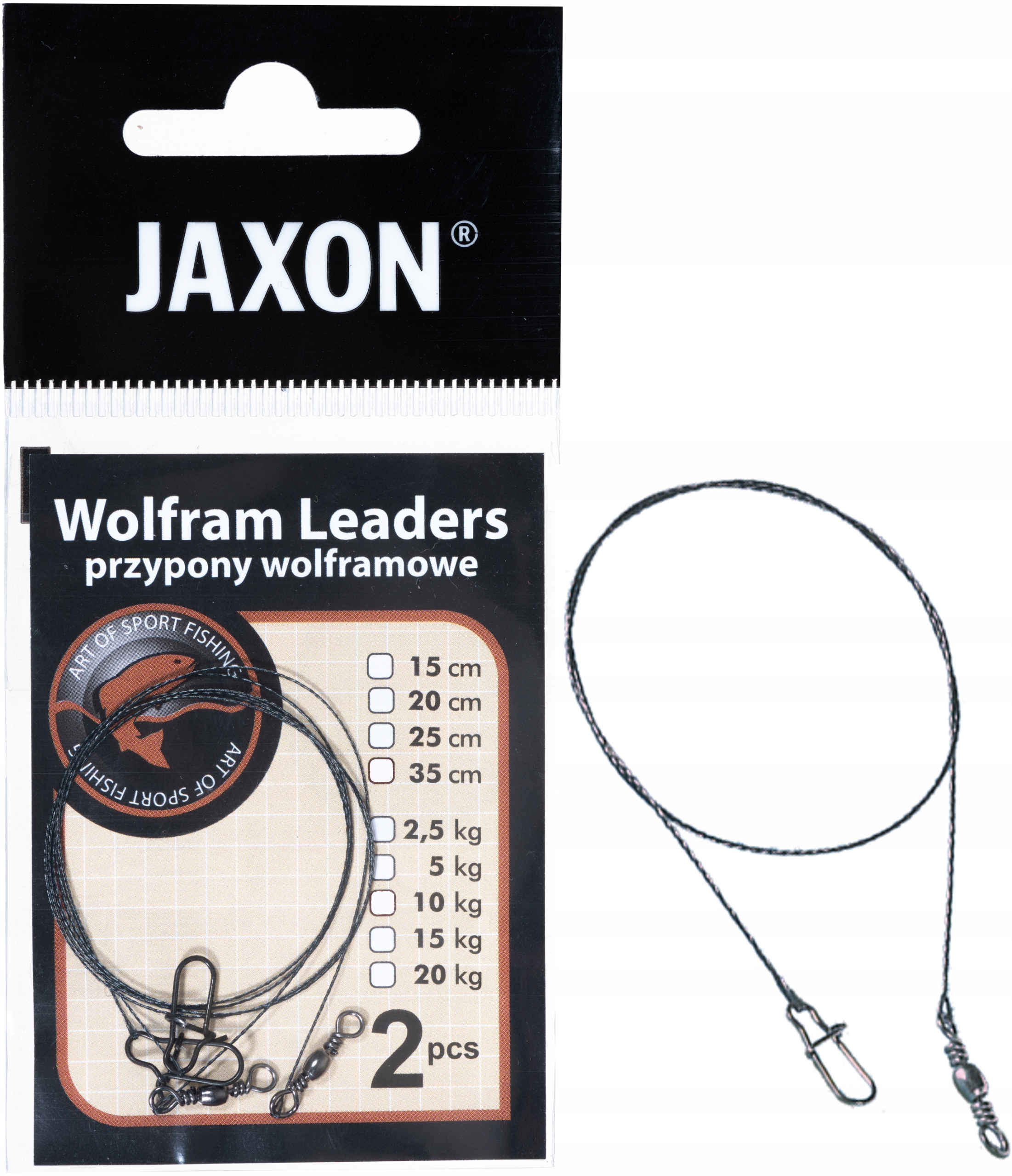 

Przypon Przypony Wolfram Jaxon 35 cm 10 kg 2szt