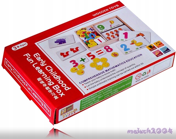 układanka MATEMATYKA drewniany box PATYCZKI Marka IM