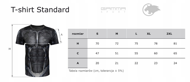 Koszulka t-shirt Full Print SIXPACK oddychająca L Wzór dominujący print (nadruk)