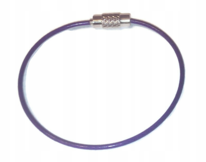 

Kółko brelok oczko kluczy stalowe pcv 1,5mm fiolet